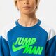 detská mikina JORDAN MIKINA JUMPMAN X NIKE FLC CREW BOY 95b133-baj farba modrá