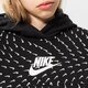 detská mikina NIKE MIKINA S KAPUCŇOU G NSW FLC AOP HOODIE GIRL dm8231-010 farba čierna