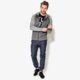 pánska mikina NIKE MIKINA M NSW HOODIE FZ MX AIR HYB 805136091 farba sivá