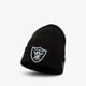 pánska čiapka NEW ERA ČIAPKA NFL ESSENTIAL CUFF KNIT RAIDERS OAKLAND RAIDE 12122722 farba čierna