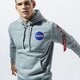 pánska mikina ALPHA INDUSTRIES MIKINA S KAPUCŇOU SPACE SHUTTLE HOODY 178317-17 farba sivá