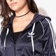 dámska mikina ADIDAS MIKINA SLIM FZ HOODIE bj8328 farba tmavomodrá