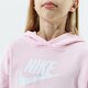 detská mikina NIKE MIKINA S KAPUCŇOU SPORTSWEAR CLUB GIRL dc7210-663 farba ružová