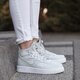 detské tenisky (obuv) NIKE AIR FORCE 1 MID GS 869945-002 farba sivá