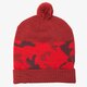 detská čiapka NIKE ČIAPKANSW CAMO POM BEANIE 688788677 farba červená