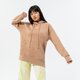 dámska mikina NIKE MIKINA S KAPUCŇOU W   NSW STYLE FLC PO HOODIE OS dq5860-200 farba béžová