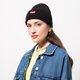 detská čiapka LEVI'S ČIAPKA RED BATWING EMBROIDERED BEANIE 38022-0182 farba čierna