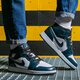detské tenisky (obuv) AIR JORDAN 1 MID  554725-411 farba fialová