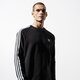 pánska mikina ADIDAS MIKINA 3-STRIPES CREW dv1555 farba čierna