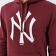 pánska mikina NEW ERA MIKINA S KAPUCŇOU NYY MRN MLB APPAREL NEW YORK YANKE 11863699 farba bordová