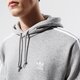 pánska mikina ADIDAS MIKINA S KAPUCŇOU 3-STRIPES HOODY h06675 farba sivá