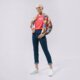 dámske tričko CHAMPION TRIČKO CREWNECK TRIČKO 114780ps004 farba koralová