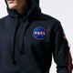 pánska mikina ALPHA INDUSTRIES MIKINA S KAPUCŇOU SPACE SHUTTLE HOODY 178317-07 farba tmavomodrá