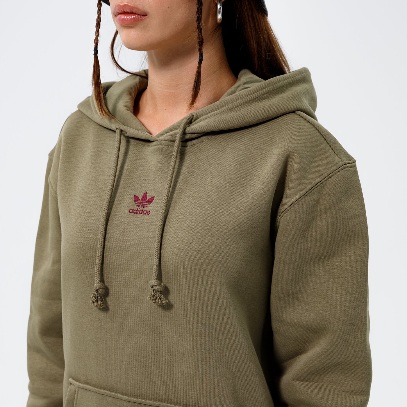 dámska mikina ADIDAS MIKINA S KAPUCŇOU HOODIE h34727 farba khaki