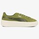 dámske tenisky (obuv) PUMA SUEDE PLATFORM SATIN 36582804 farba zelená