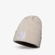 dámska čiapka NEW ERA ČIAPKA ZIMNÁ WMNS POP BEANIE NYY STN NEW YORK YANKEE 60184681 farba béžová