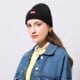 detská čiapka LEVI'S ČIAPKA RED BATWING EMBROIDERED BEANIE 38022-0182 farba čierna