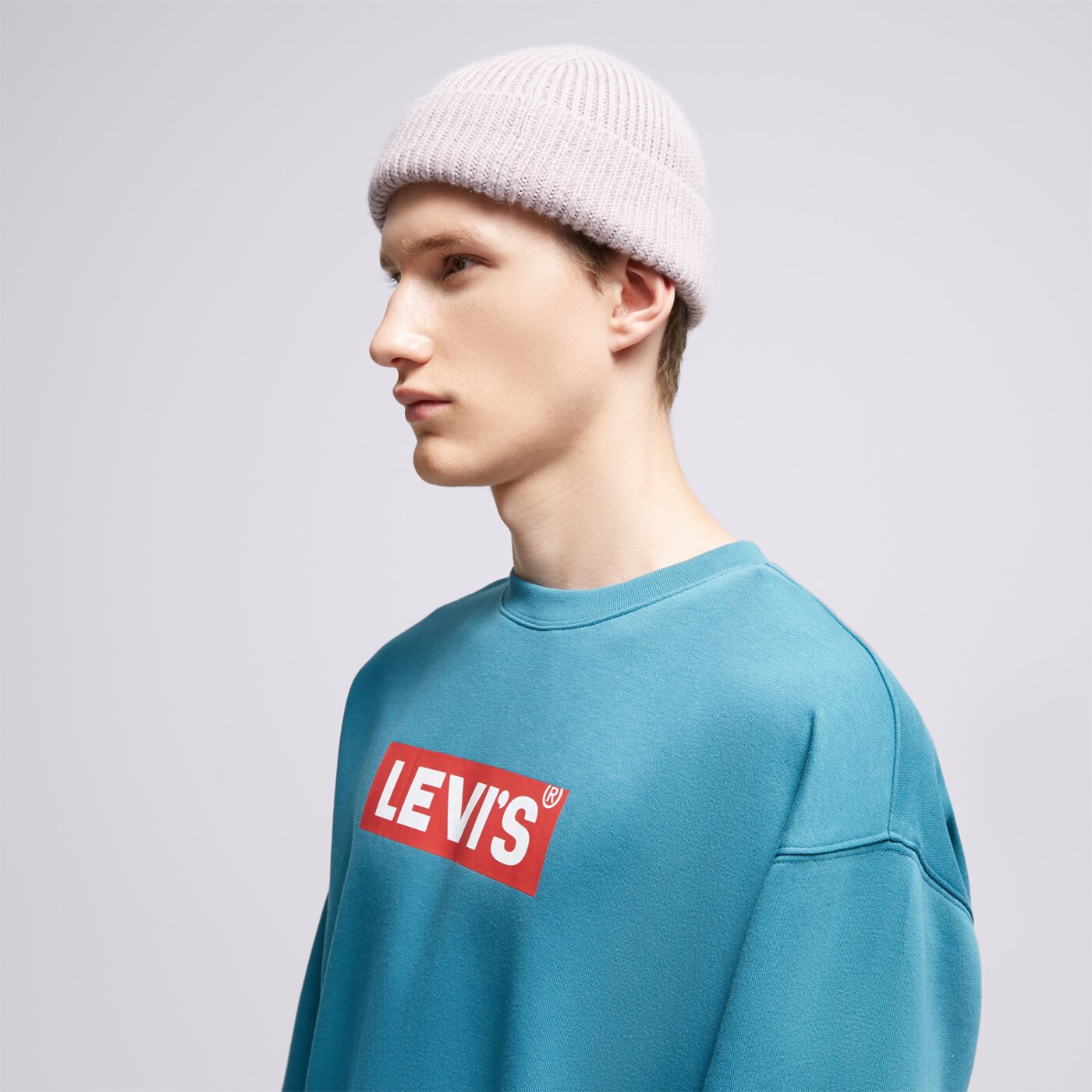 Levi's Relaxd Graphic Crew Sweatshirt voor heren, Chrome Headline Crew, L