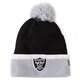 detská čiapka NEW ERA ČIAPKA TEAM CUFF BOBBLE OAKLAND RAIDERS 80043296 farba čierna
