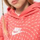 detská mikina NIKE MIKINA S KAPUCŇOU G NSW FLC AOP HOODIE GIRL dm8231-603 farba ružová