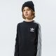 detské tričko ADIDAS TRIČKO 3STRIPES LS MM fm5656 farba čierna