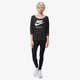 dámska mikina NIKE MIKINA GYM VINTAGE CREW 678383010 farba čierna