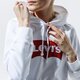 dámska mikina LEVI'S MIKINA S KAPUCŇOU GRAPHIC SPORT HOODIE 35946-0010 farba biela