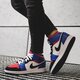 detské tenisky (obuv) AIR JORDAN 1 MID BG 554725-124 farba modrá