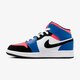 detské tenisky (obuv) AIR JORDAN 1 MID BG 554725-124 farba modrá