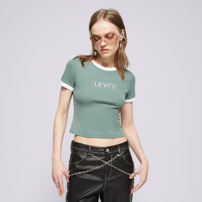 LEVI'S TRIČKO GRAPHIC RINGER MINI TEE GREENS
