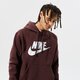 pánska mikina NIKE MIKINA S KAPUCŇOU SPORTSWEAR CLUB FLEECE bv2973-263 farba bordová