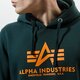 pánska mikina ALPHA INDUSTRIES MIKINA S KAPUCŇOU BASIC HOODY 178312-353 farba zelená