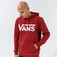 pánska mikina VANS MIKINA S KAPUCŇOU VANS CLASSIC PO HOODIE II vn0a456bzbs1 farba bordová