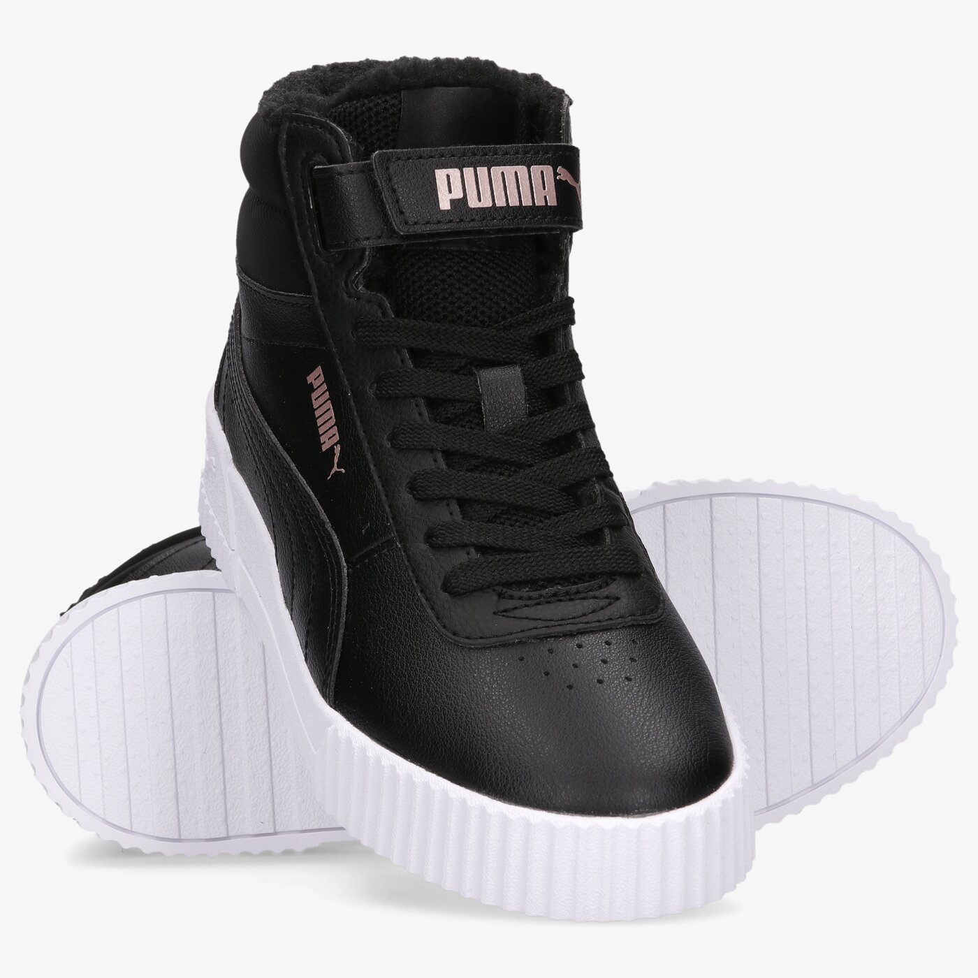 PUMA CARINA MID FUR JR 30968301 | farba ČIERNA | Módne Tenisky. DETI Obuv ✪  eshop Sizeer.sk ✪