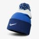 detská čiapka NIKE ČIAPKA ZIMNÁ Y NK BEANIE SSNL POM ck2355492 farba modrá