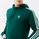 pánska mikina ADIDAS MIKINA S KAPUCŇOU 3-STRIPES HOODY he9475 farba zelená