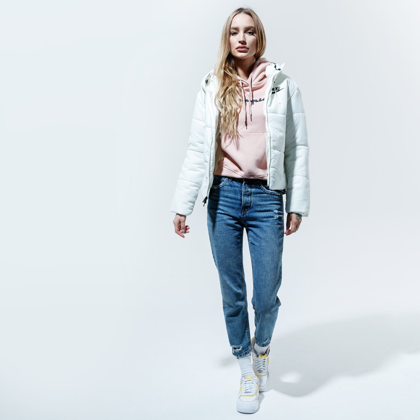 dámska mikina CHAMPION MIKINA S KAPUCŇOU HOODED SWEATSHIRT 113207ps144 farba ružová