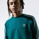 pánska mikina ADIDAS MIKINA 3-STRIPES CREW ej9692 farba zelená