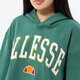 dámska mikina ELLESSE MIKINA S KAPUCŇOU RAMO CROP HOODY DGREEN sgp15918502 farba zelená
