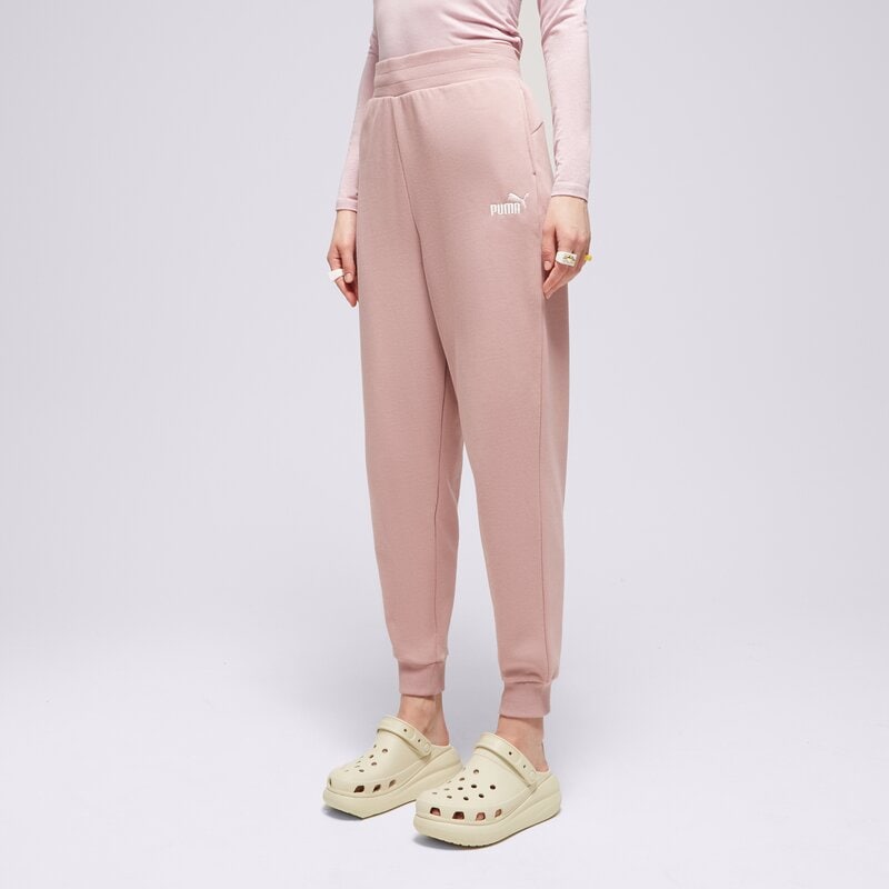 PUMA NOHAVICE  ESS+ EMBROIDERY HIGH-WAIST PANTS