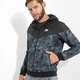 Prechodná bunda pánska (jarná/jesenná) NIKE BUNDA M NSW WR AOP HOODIE FZ BB 823369010 farba sivá