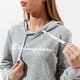 dámska mikina CHAMPION MIKINA S KAPUCŇOU HOODED SWEATSHIRT 112580em029 farba sivá
