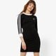 dámske šaty ADIDAS ŠATY 3 STRIPES DRESS ADICOLOR dv2567 farba čierna