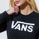 dámske tričko VANS TRIČKO FLYING V CLASSIC LS BF vn0a47wnblk1 farba čierna