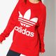 dámska mikina ADIDAS MIKINA OVERSIZED SWEAT ADICOLOR dh3140 farba červená