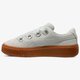 dámske tenisky (obuv) PUMA PLATFORM V2 SUEDE 36646102 farba béžová