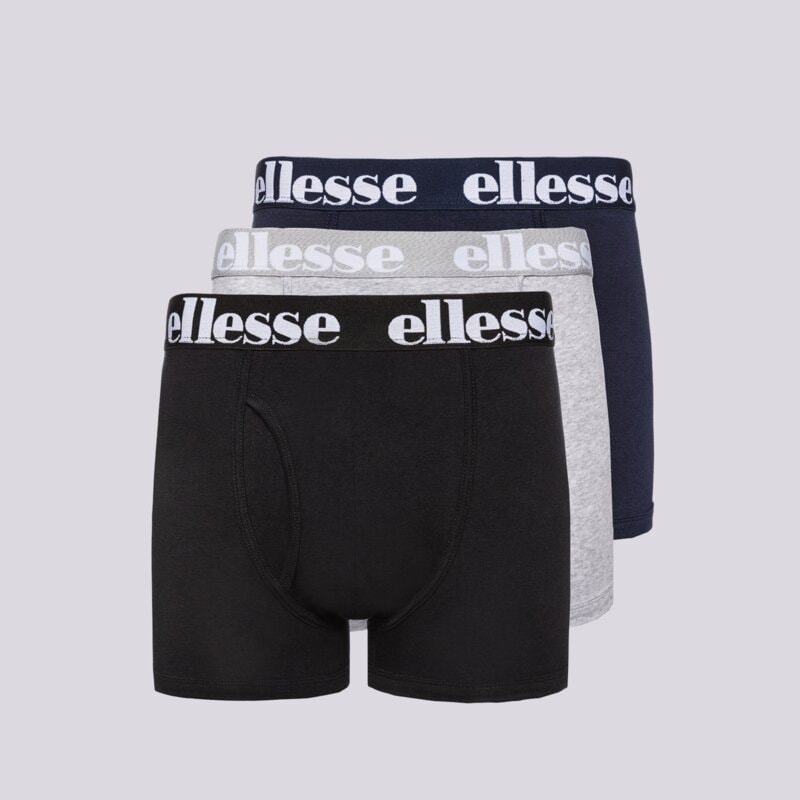 ELLESSE TRENKY HALI 3PK BOXERS BLK/GREY/NAVY