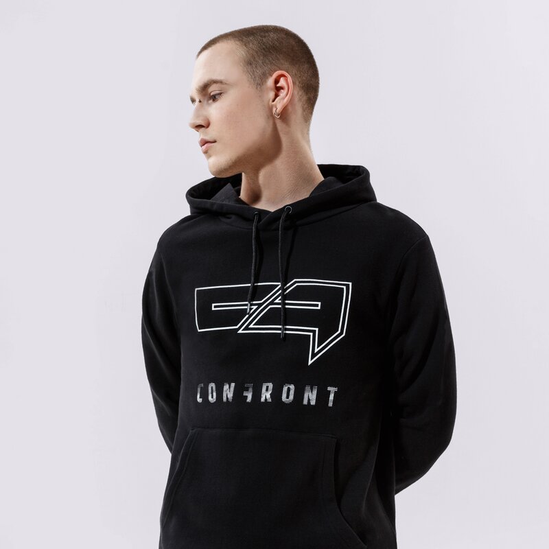 CONFRONT MIKINA S KAPUCŇOU LOGO HOODY BLACK 