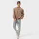 pánska mikina ADIDAS MIKINA TREFOIL LINEAR LABEL SWEATSHIRT hm2664 farba hnedá