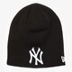 detská čiapka NEW ERA ČIAPKA ZIMNÁ KNIT BEANIE JR SEASONAL SK NEYYAN BLKWH 80196274 farba čierna